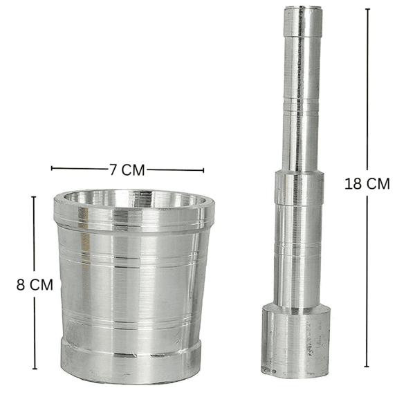 Craftdwar Aluminium Mortar and Pestle - Image 3