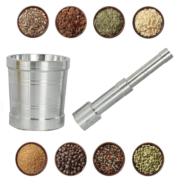 Craftdwar Aluminium Mortar and Pestle - Image 7